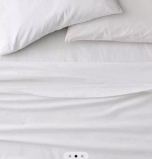 West Elm Organic Cotton Fitted Sheet, White King