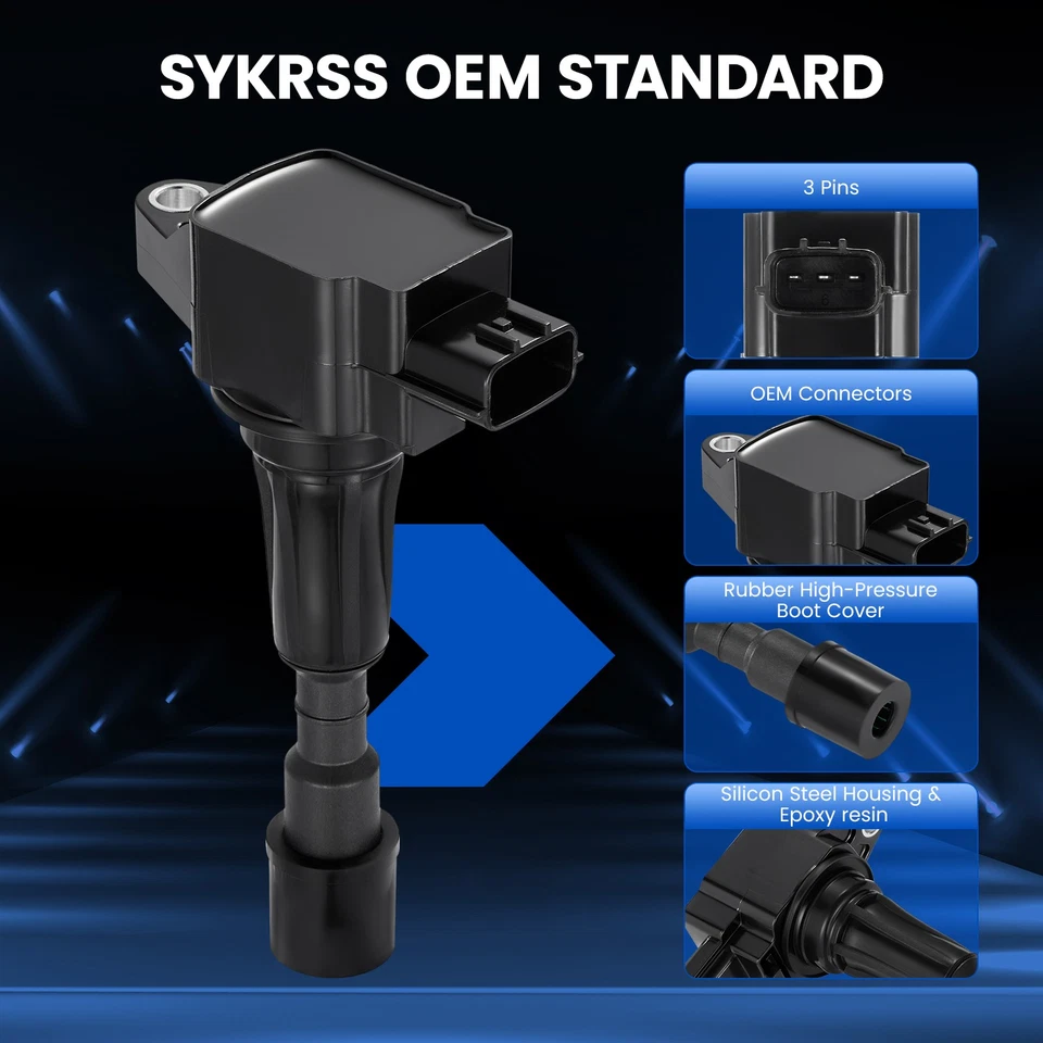 4x Bobinas de encendido para Mazda 2 L4 2011-2014 1,5 L UF655 C1790 ZJ20-18-100 Foto 2 de 4