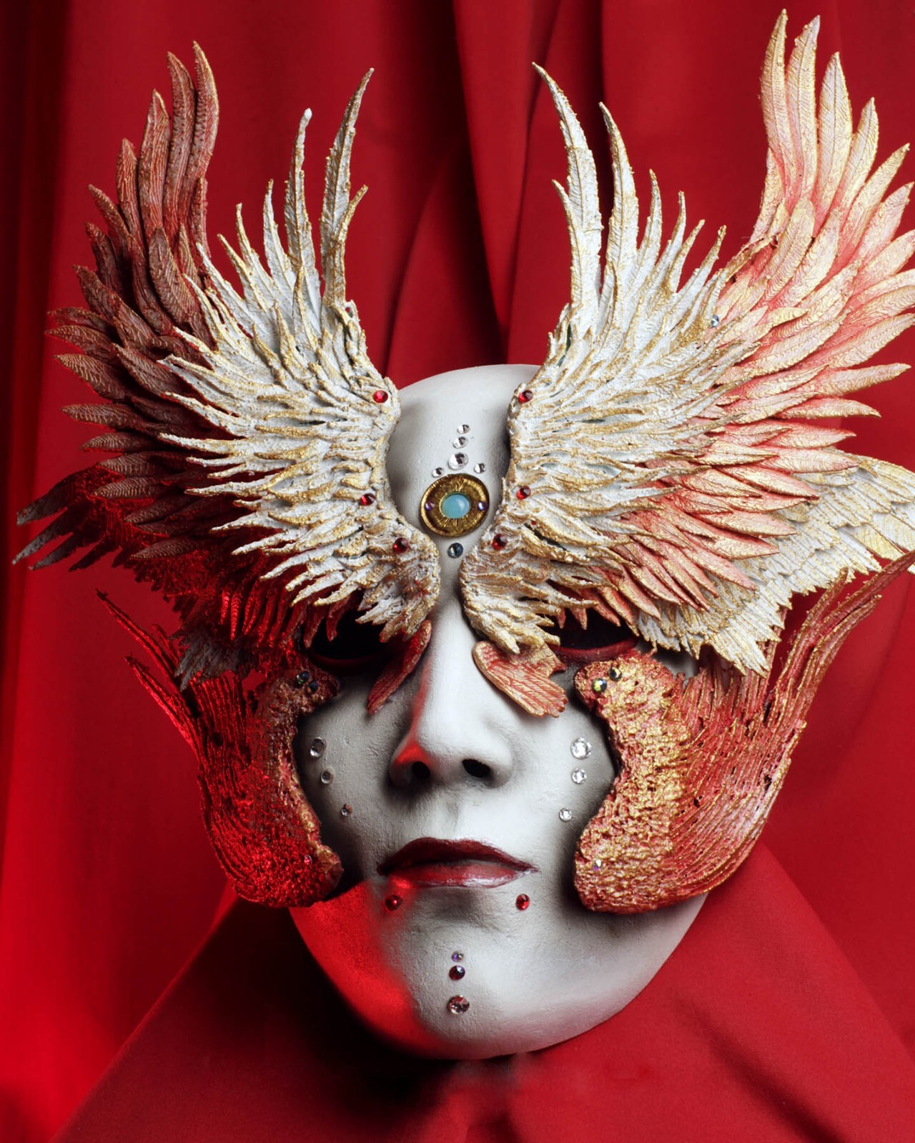 Angel Full face mask Seraphim Wings Halloween Carnival woman Art Wall