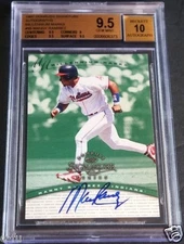 1997 Donruss Signature Millenium BEST MANNY RAMIREZ BGS 9.5 GEM AUTO 10 Pop 1/1