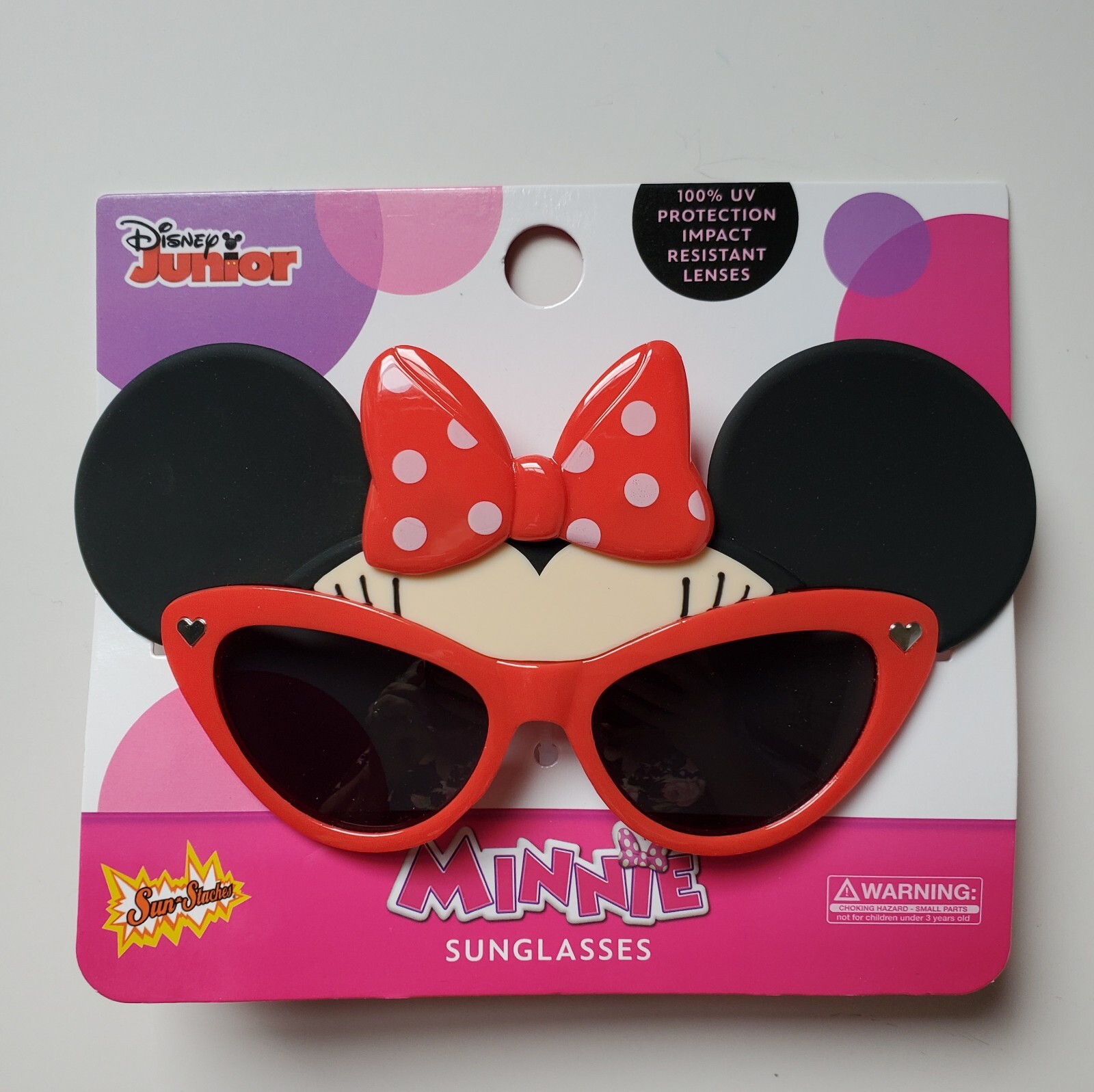 Disney Minnie Mouse Sunglasses Sun-Staches Kids Shades Beach Vacation Costume