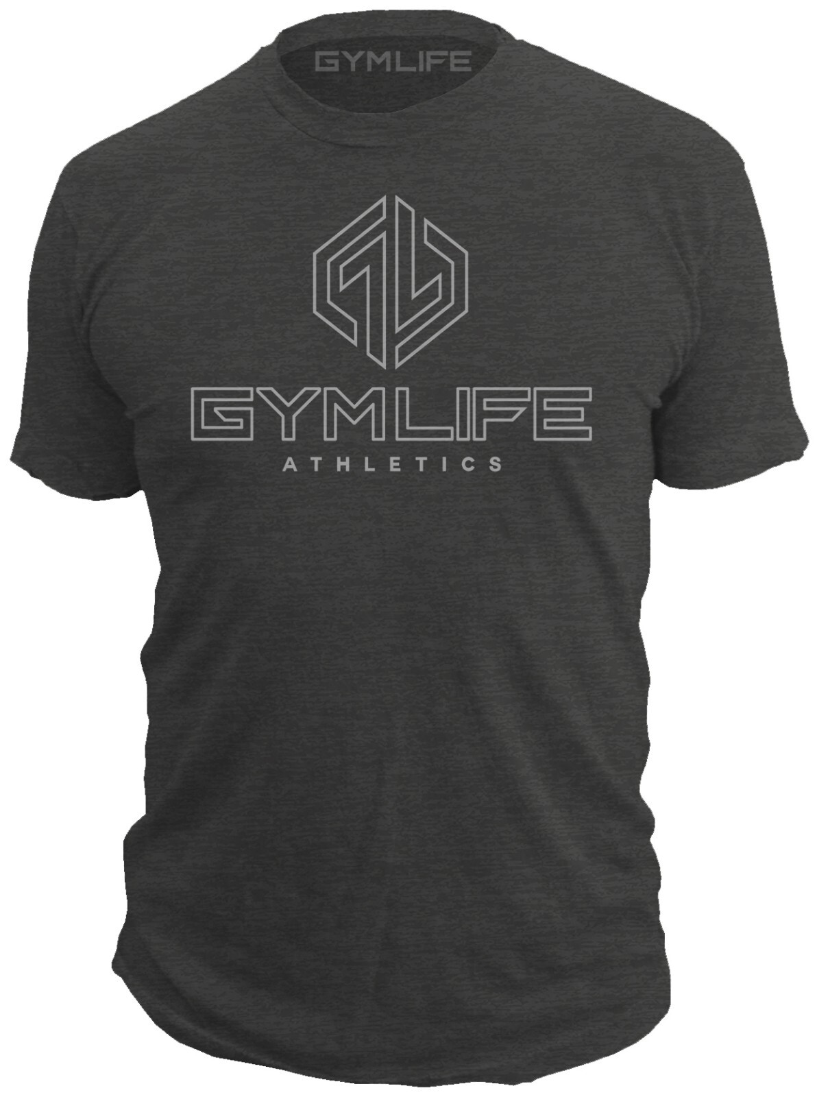 Camiseta GYM LIFE® Live Wire Para Hombre Rendimiento Atlético Entrenamiento Fitness Negra