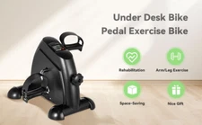 Himaly Pedal Exerciser Mini Cycle Fitness Bike LCD Display Home Gym For Leg Arm