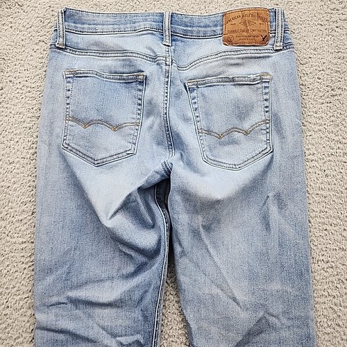 American Eagle Jeans Mens 30x30 Blue Denim Dark Extreme Flex Slim Straight - Picture 6 of 14
