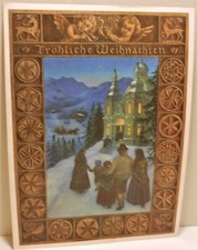 Christmas Advent Calendar 11" x 8" AUSTRIA - UNUSED Countdown To Christmas