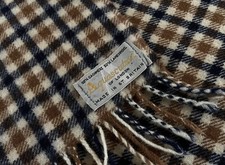 Aquascutum wool/cashmere classic check scarf vintage