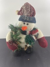 Snowman Plush Standing 14 Inches Tall 10 Inches Width