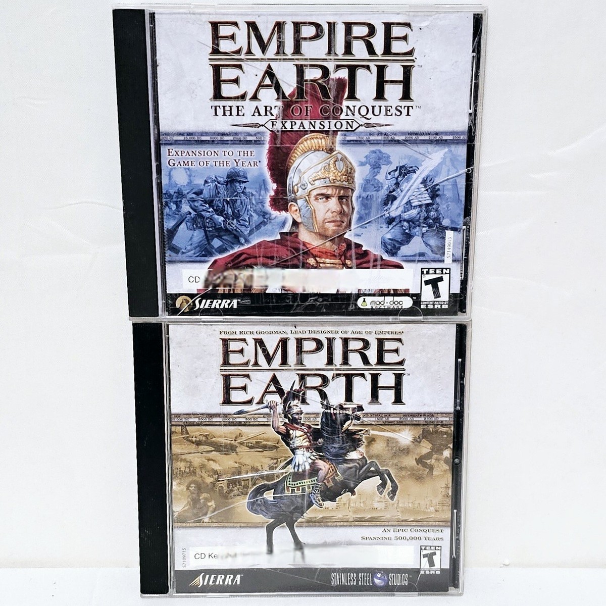 Empire Earth and Art of Conquest Expansion SIERRA PC CD Combo 2002