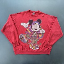 Vintage Disney Mickey Mouse Hip Hop Sweatshirt Crewneck Mens Large Distressed 90