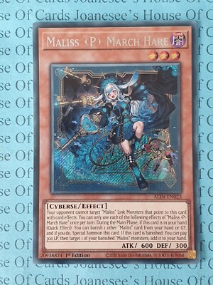 ALIN-DE023 Maliss P Märzhase Secret Rare Yu-Gi-Oh Karte 1. Auflage Neu