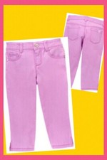 NWT 6 Gymboree  EVERYDAY FAVORITES  cotton Lavender CAPRIS Adj Waist Zipper Snap