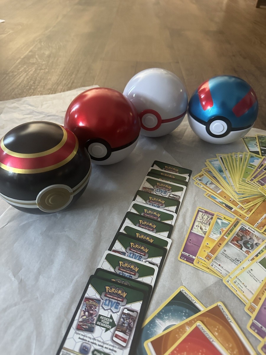 Pokémon Lot Poke Ball Tins, Cards And Codes Bundle | eBay