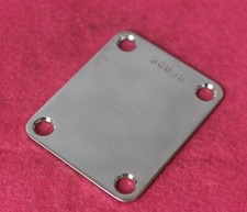 Aged Chrome Serial Number Stamped Neck Plate For Strat Tele 1961 - 56XXX