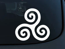 Triskelion Triskeles Triple Spiral Celtic Decal Sticker