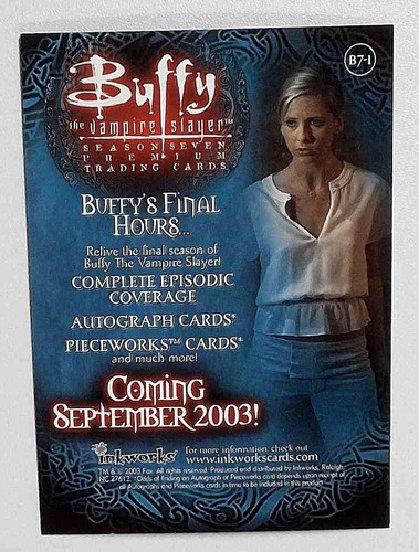 Biglietto promozionale Buffy l'ammazzavampiri stagione 7 B7-1 - Foto 2 di 2
