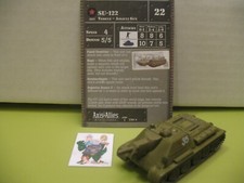  Axis  Allies Miniatures NORTH AFRICA SU-122 with card 7/60 