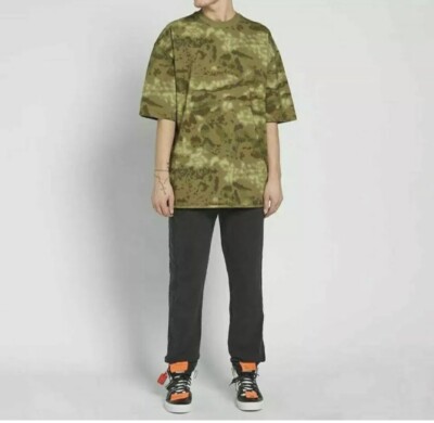 NWT Yeezy Season 3 Heavy Knit Oversized Camo T-Shirt Tee Green