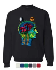 Cosmic Psychic Transcend Sweatshirt Psychedelic Trippy Weird Space Sweater