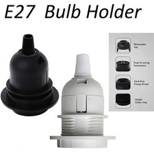 E27 Light Bulb Lamp Holder Screw Base Pendant Socket Bulb Light Plastic Holder