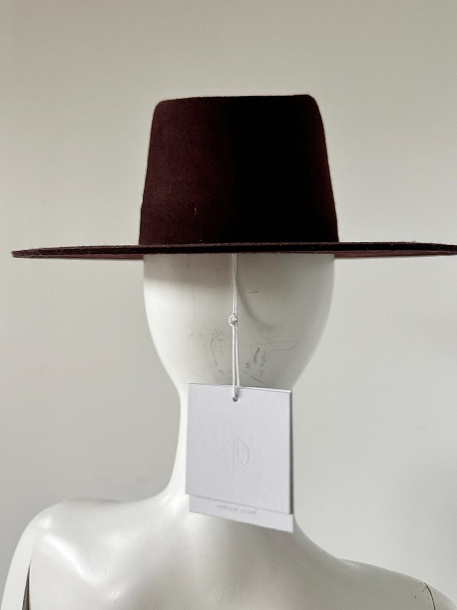 Janessa Leone Sabina Wool Hat Burgundy Size Medium Grommet  display picture 2