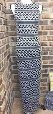 Rimini by Shaw Dress Size 10 Formal Long Black Evening Prom Stretch Bodycon 