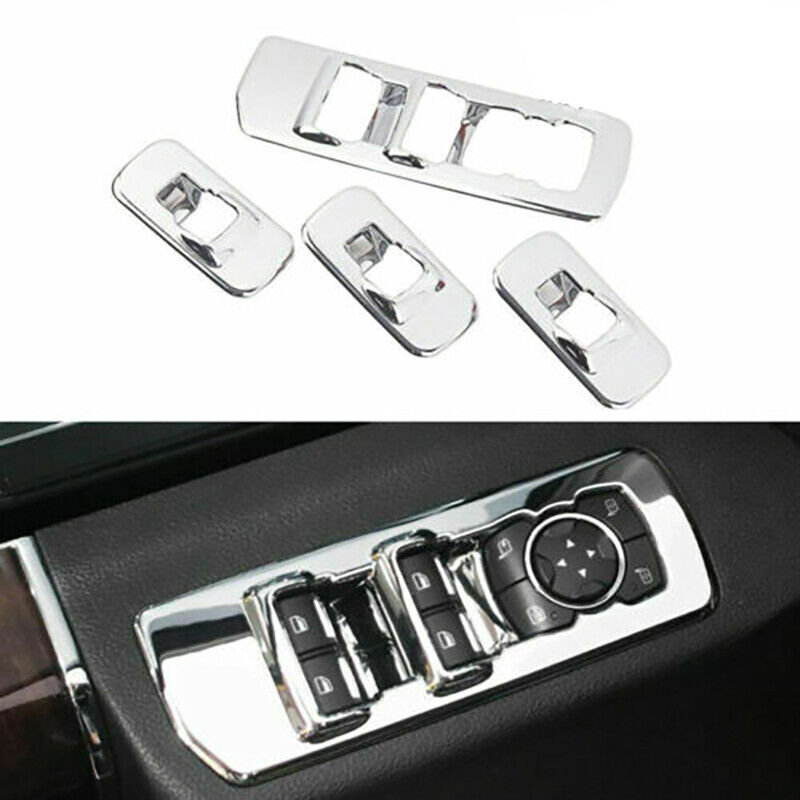 RT-TCZ Red Window Lift Panel Switch Trims For Ford F150 2015-2018 – 4-Pack