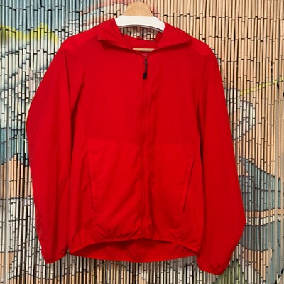 UNIQLO Packable Zippered Parka Jacket with Hood, Red, Men's XS