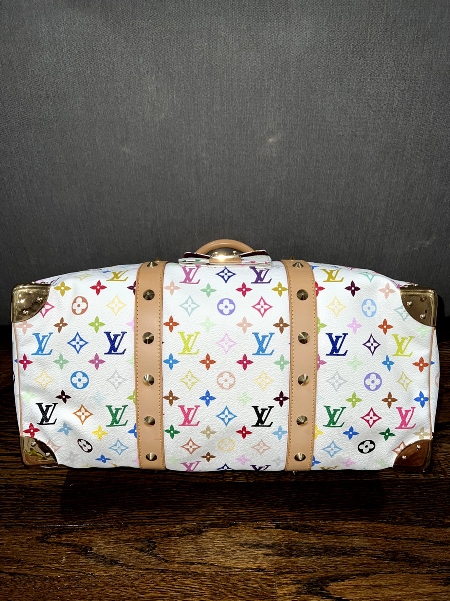 Louis Vuitton Keepall 45 Takashi Murakami White Multicolor