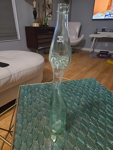 Coca Cola Bottle Vtg Stretched Glass Art - Sand - Carnival - Circus - Decorative
