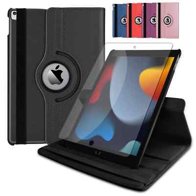 Für iPad 9. 8. 7. Generation, 10.2 Hülle Drehbarer Ständer Cover/Displayschutz