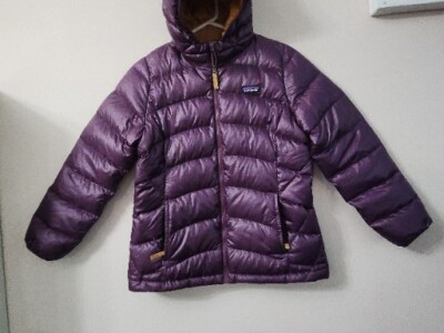 patagonia ガールズ XL (14) ダウンジャケット パープル Patagonia Girls XL 14 Down Puffer Winter Jacket Coat Hooded