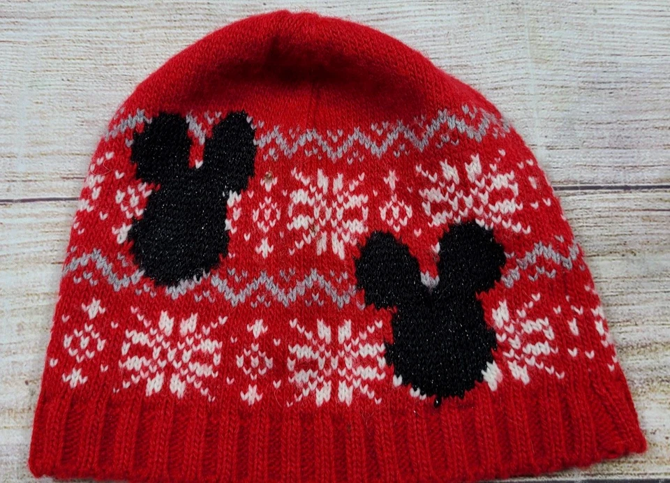 Disney United Colores De Benetton Mickey Mouse Gorro Niños XS 2Y Rojo Negro Foto 2 de 4