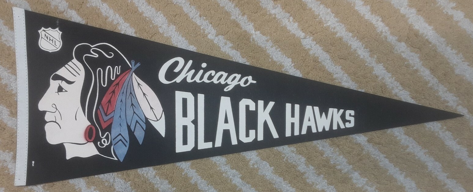 Vtg Chicago Blackhawks Full Size NHL hockey Pennant eBay