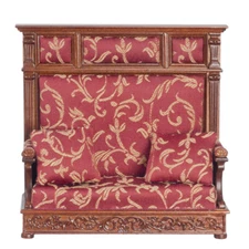 Dolls House Quality Furniture  TUDOR BENCH/Red/Wal  JJ36005WNA