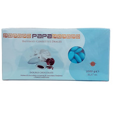 Papa Confetti Double chocolate celesti, gusto cioccolato battesimo, nascita,1 kg