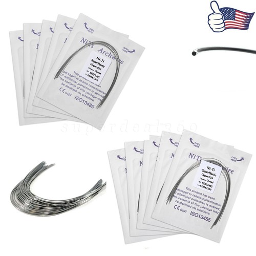 10pcs/pack Ortho Dental Super Elastic Niti Round Arch Wire Ovoid Upper Lower