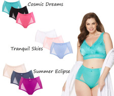 Rhonda Shear "Pin-Up" Lace Control Brief 3 Pack 472471-J