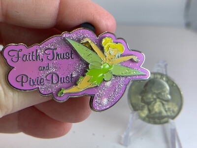 Disney Peter Pan Tinkerbell Faith Trust Pixie Dust 2007 Vintage Tack Pin T-3290