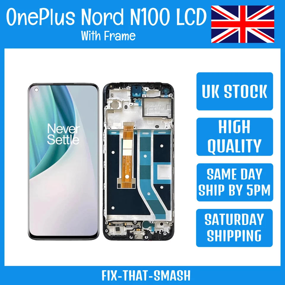 OnePlus Nord N100 Replacement LCD Screen Touch Display Digitizer Assembly +Frame