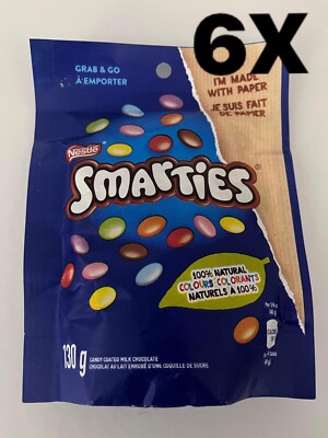 6X Smarties Nestle Candy Coated Milk Chocolate 130g