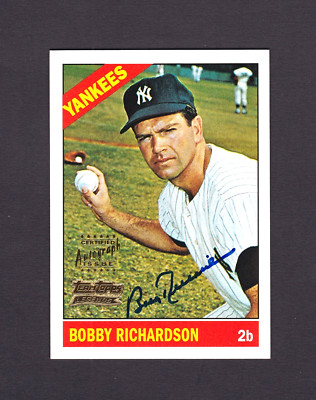 2001 Topps / Team Topps Legends Auto #TT48F Bobby Richardson [NM/MT]
