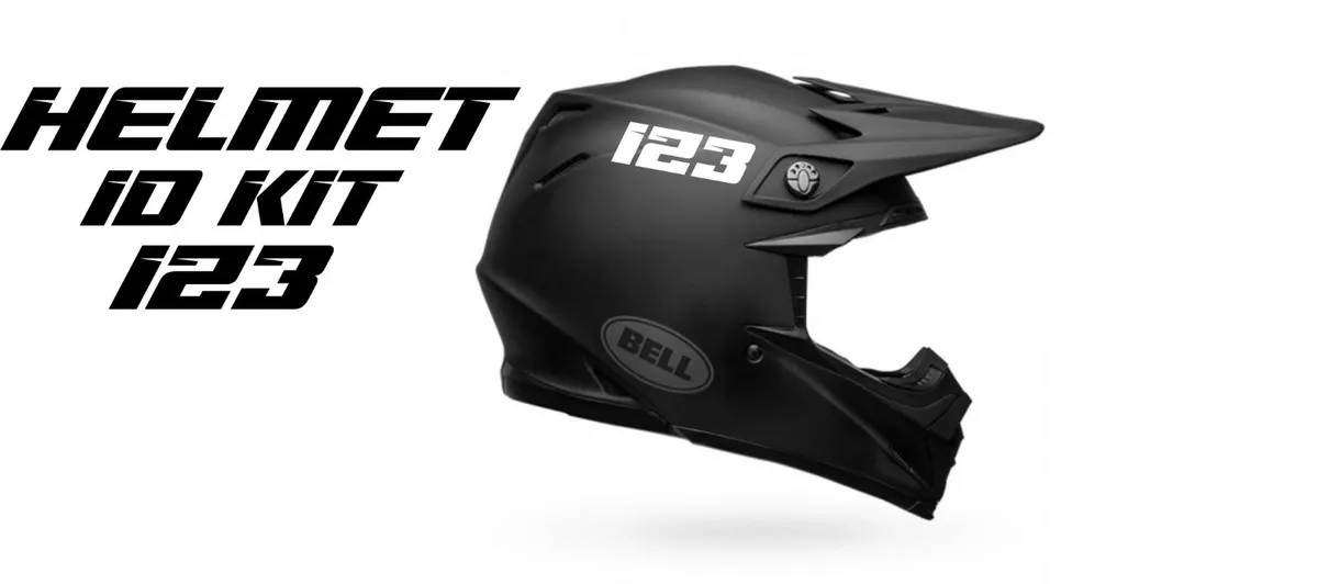 Dirt bike sales helmet decals