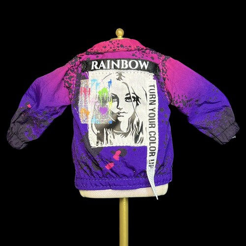 Rainbow High Carmen Major Doll Rockstars Pink Purple Graphic Logo Jacket