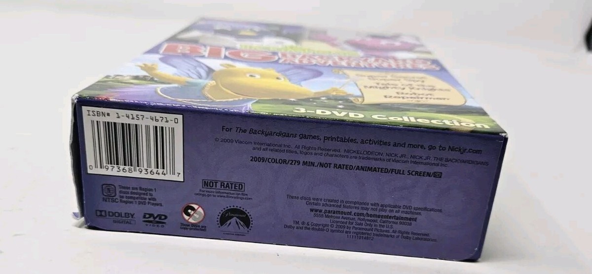 Backyardigans: Big Backyard Adventure (DVD, 2009) 3 DVD Collection