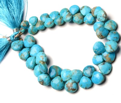 Natural Gem Sleeping Beauty Turquoise 7-11 mm Faceted Heart 