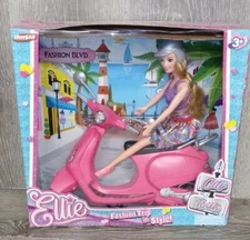Hunson Toy Doll Ellie Fashion City Tour Doll with Scooter NEW