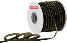 Nylon Velvet Ribbon Single Faced,1/4 Inch X 50Yards Spool Moss Green 