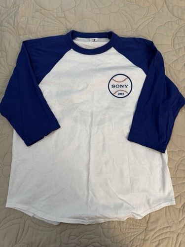 Vintage 2004 Sony PlayStation  For March Of Dimes Baseball Raglan Shirt XL