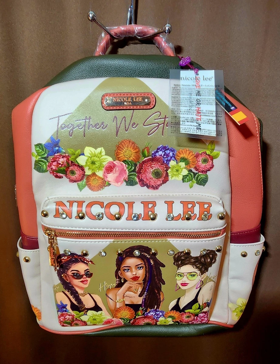 Nicole Lee Cream and Tan Women\'s Backpack Shop Nicole Lee 20 Inch Backpack, Dream Catch – Luggage Factory main image 4