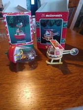 McDonalds Holiday Ornaments Set of 2 Vintage 1990s With Box